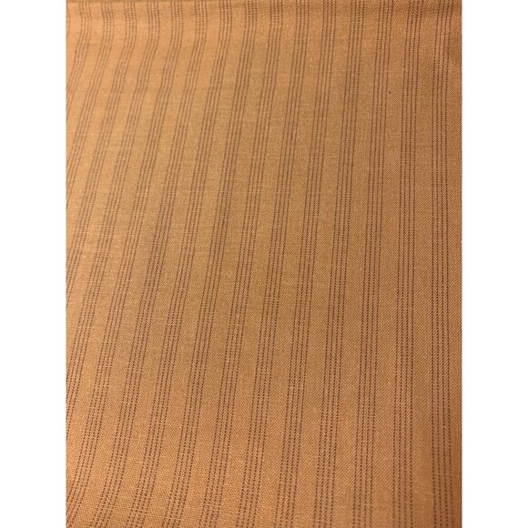 Striped Mustard Orange Cotton Fabric 1/2 Yard 44" Wide Sewing Crafting Material - Picture 2 of 5